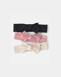 Baby Girl 3-Pack Solid Headbands