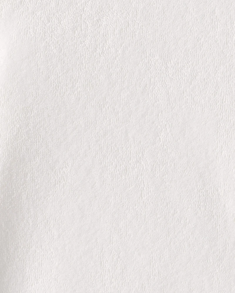 Toddler Girl Terry Cover Up - White