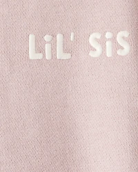 Baby Girl Organic Cotton Lil' Sis Bubble