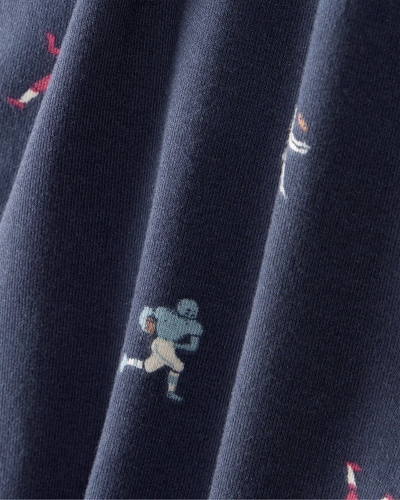 Baby Boy 2-Piece Football PurelySoft Pull-On Pants - Navy/Grey