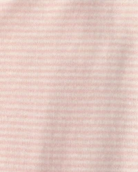 Baby Girl Striped 100% Cotton Sleep & Play Pajama - Pink