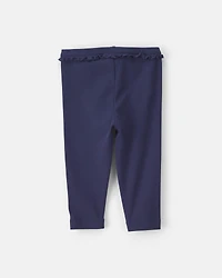 Baby Girl 2-Pack Cotton Pull-On Pants - Pink/Navy Blue