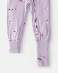Baby Girl Fairytale PurelySoft 2-Way Zip 1-Piece Pajama - Purple