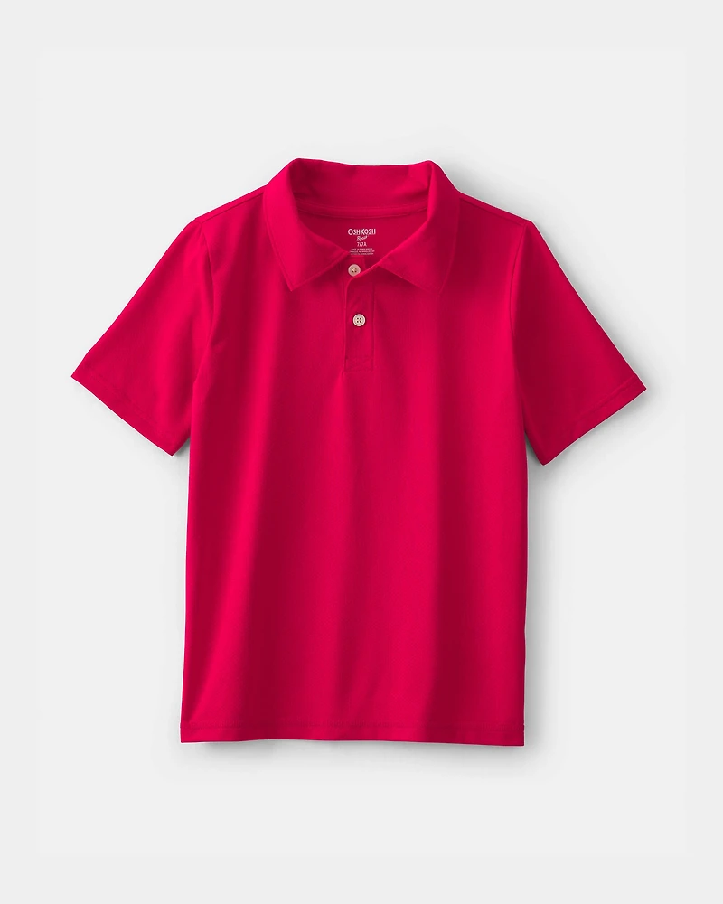 Boys 2-Pack Uniform Active Polo Shirts - Red