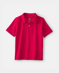 Boys 2-Pack Uniform Active Polo Shirts - Red