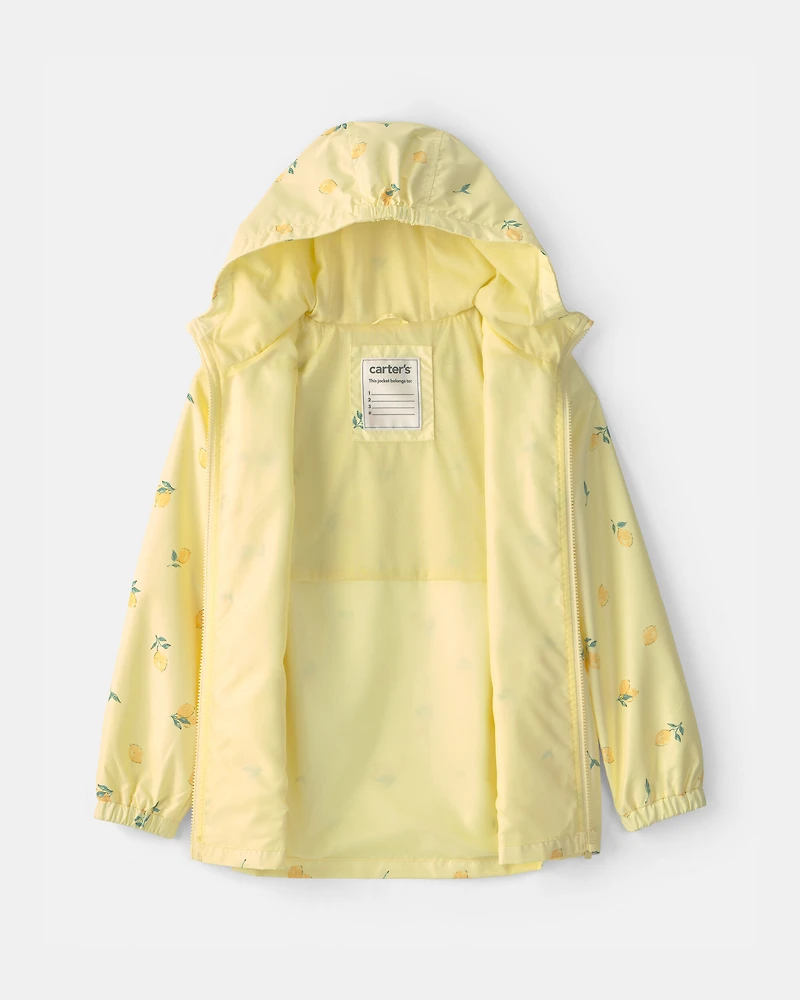 Girls Lemon Raincoat - Yellow