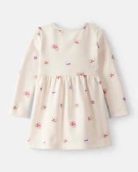 Toddler Girl DayDream Fleece Valentine's Day Heart Dress - Ivory