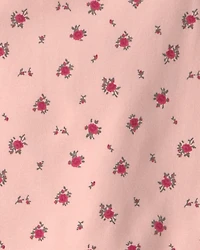 Girls Organic Cotton Tiered Dress in Blush Floral Print