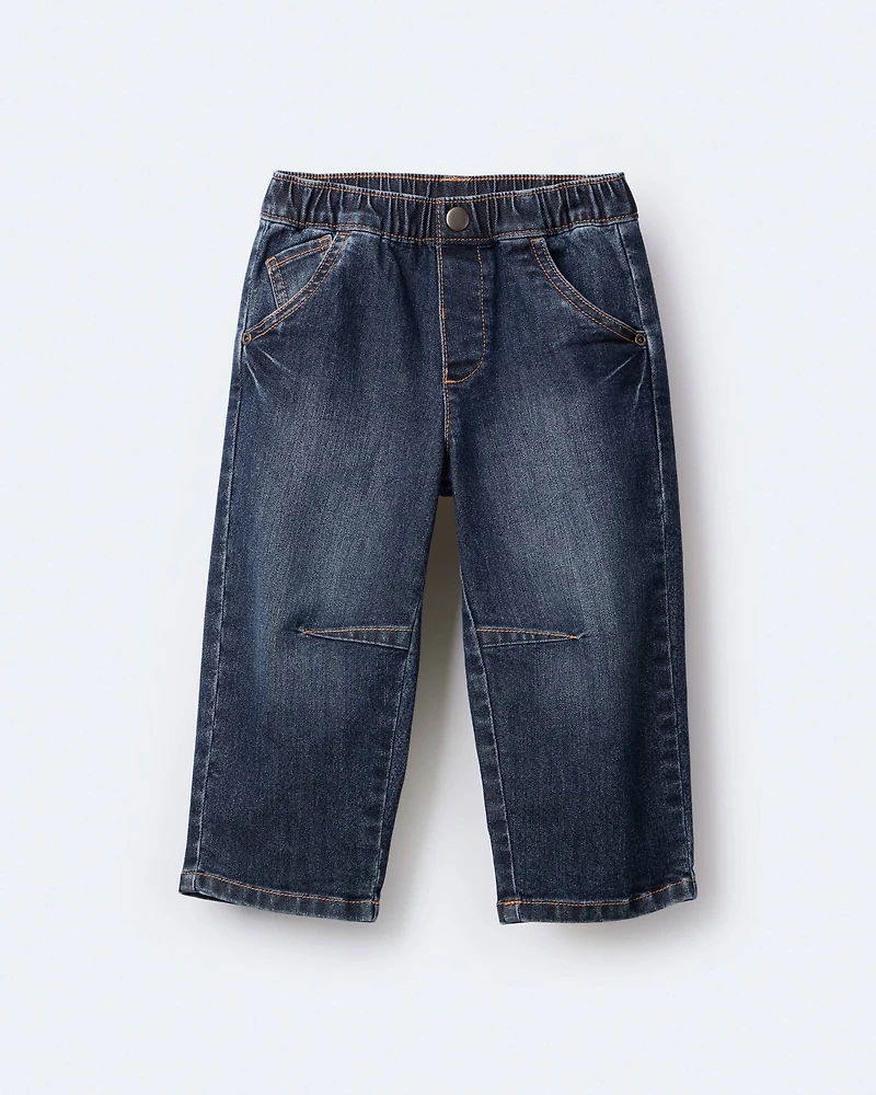 Toddler Barrel Pant in Denim - Blue