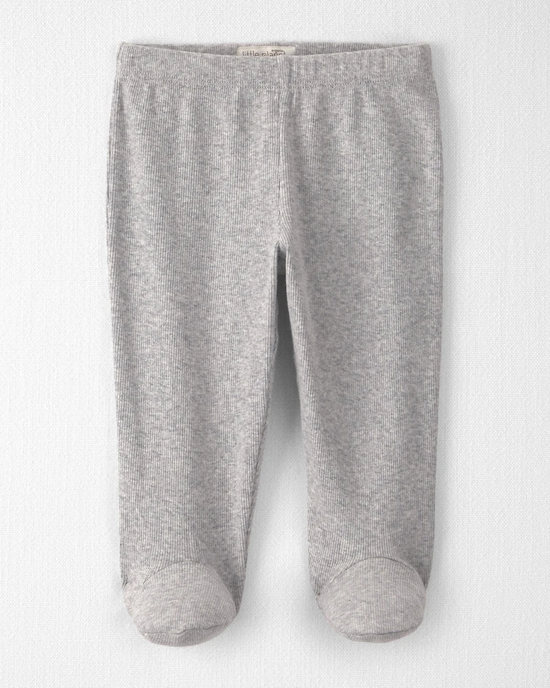 Baby Boy Organic Cotton Rib Footed Pants