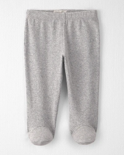 Baby Boy Organic Cotton Rib Footed Pants