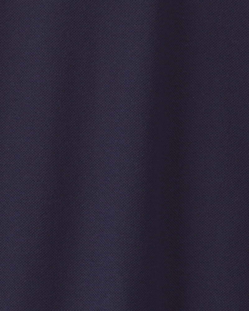 Girls 2-Pack Uniform Piqué Polo Shirts - Navy