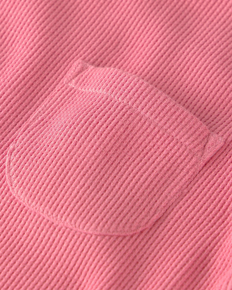 Toddler Girl 2-Piece Organic Cotton Waffle Knit Top & Short Set