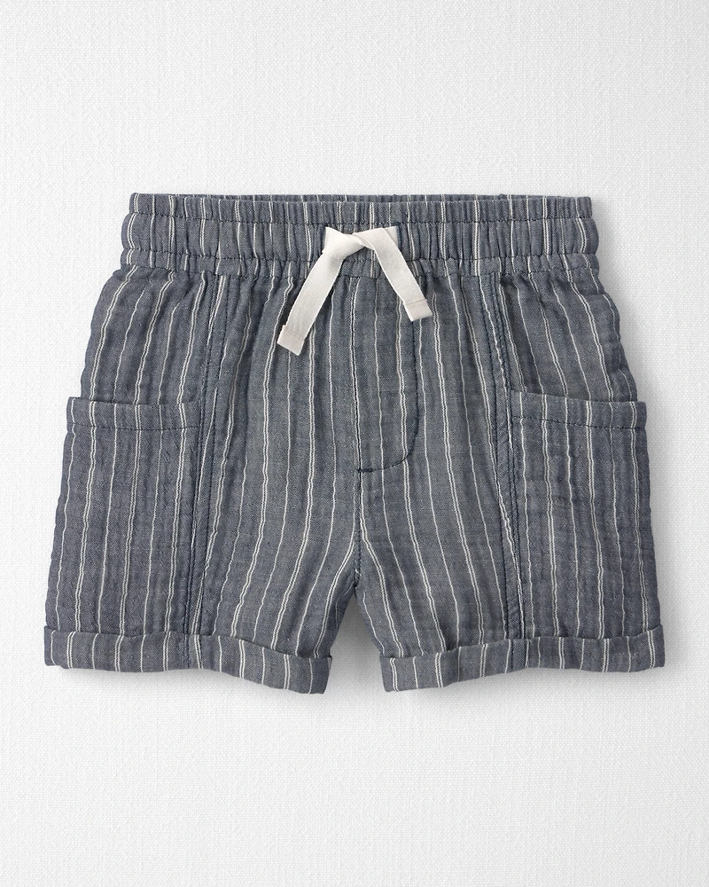Toddler Boy 2-Piece Organic Cotton Gauze Top & Short Set