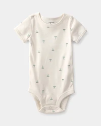 Baby 2-Piece Sailboat Overall Set - Green/Ivory