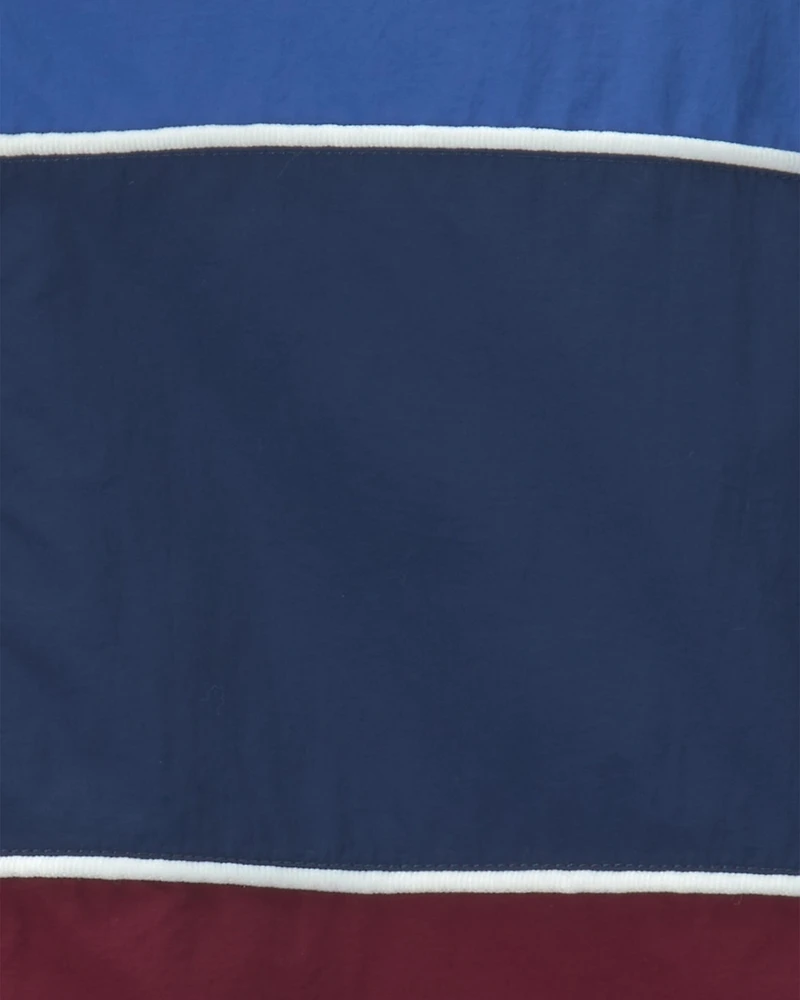 Boys Color Block Zip-Up Jacket - Blue/Burgundy