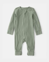 Baby 2-Way Zip PurelySoft Sleep & Play Pajama - Green