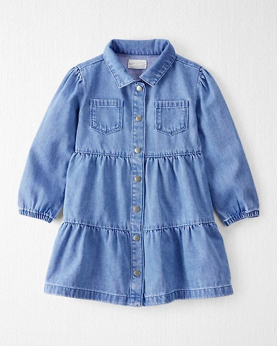 Toddler Girl Organic Cotton Denim Dress