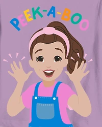 Toddler Girl Ms. Rachel™ 'Peek-a-Boo' Short-Sleeve Graphic Tee - Purple