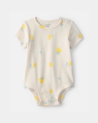Baby Lemon Graphic Bodysuit - Ivory