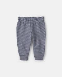 Baby Boy 3-Piece Bear Teddy Fleece Layering Set - Navy Blue/Cream