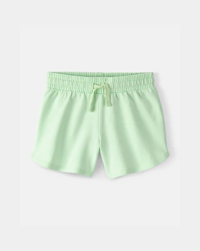 Girls French Terry Shorts - Green