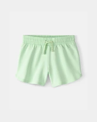Girls French Terry Shorts - Green