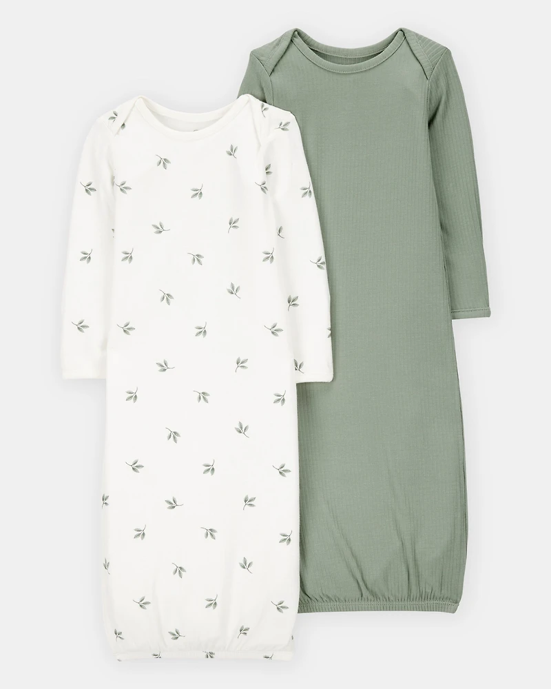 Baby 2-Pack PurelySoft Sleeper Gowns - Green