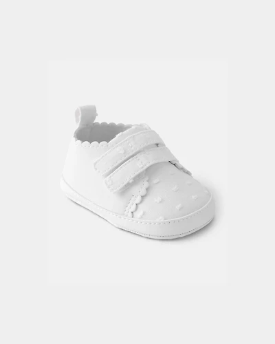 Baby Girl Swiss Dot Casual Shoes - White