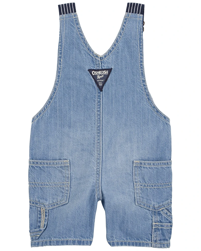 Baby Denim Shortalls - Blue