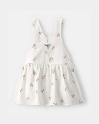 Toddler Girl Strawberry Skirtall - White
