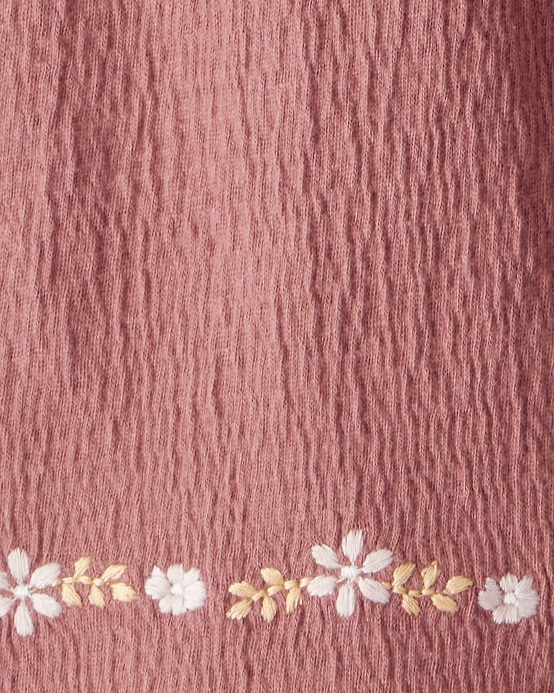 Baby Girl 2-Piece Organic Cotton Crinkled Knit Set