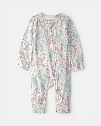 Baby Girl Butterfly Garden 2-Way Zip PurelySoft Sleep & Play Pajama