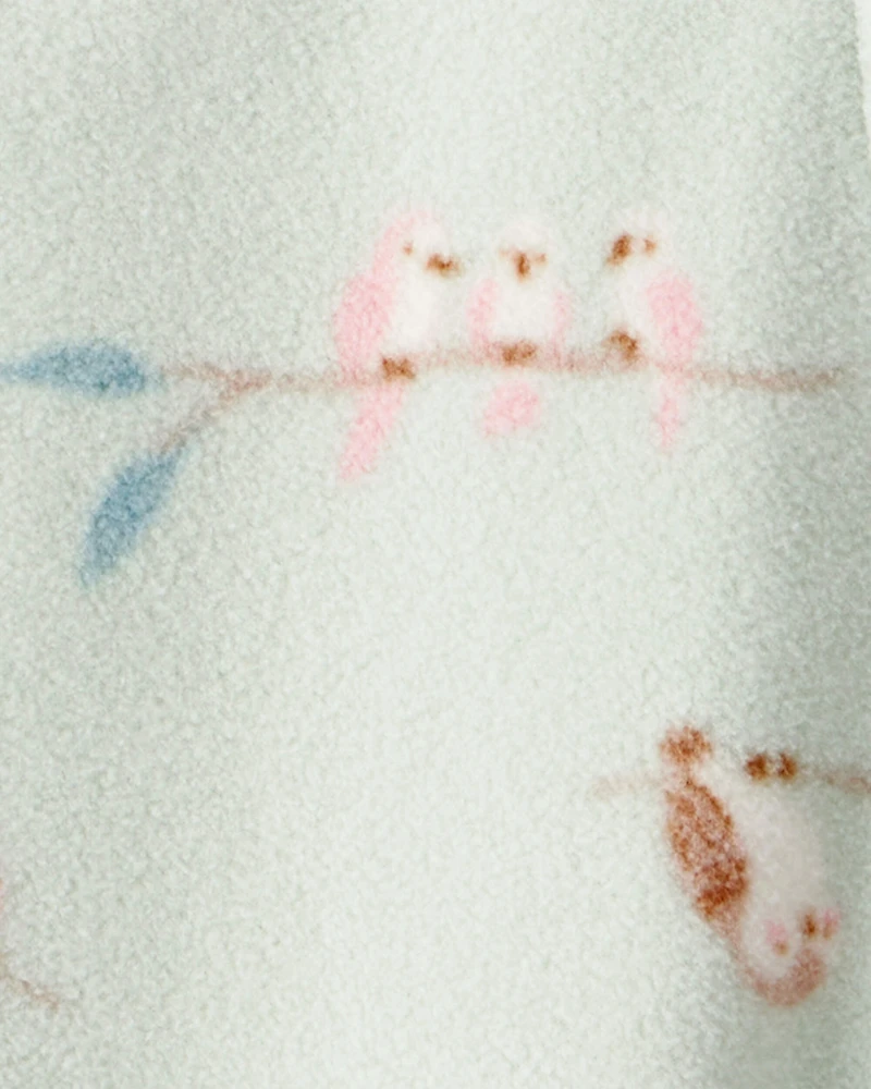 Baby Girl Squirrel Print Loose Fit Long-Sleeve Sleep & Play Pajamas - Green