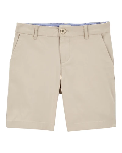 Girls Stretch Chino Shorts - Khaki