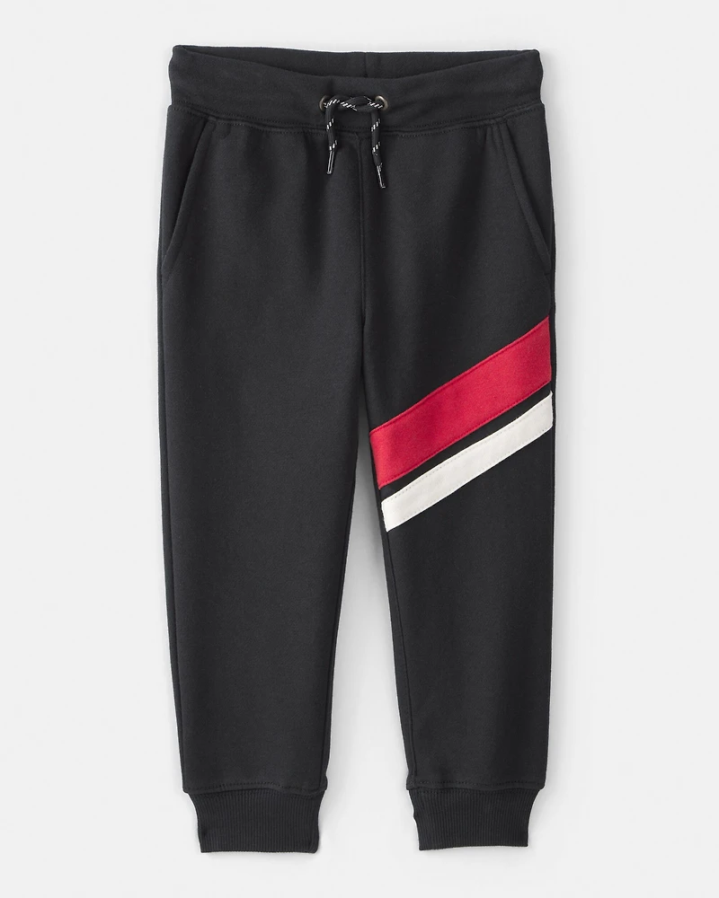 Toddler Boy Fleece Joggers - Black