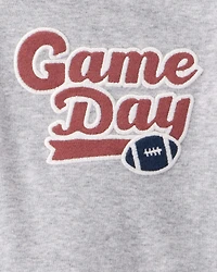 Baby 2-Piece Game Day Long-Sleeve Bodysuit Pant Set - Grey