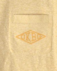 Kid OshKosh Logo Embroidered Pocket Graphic Tee - Yellow