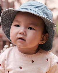 Baby Organic Cotton Chambray Bucket Hat