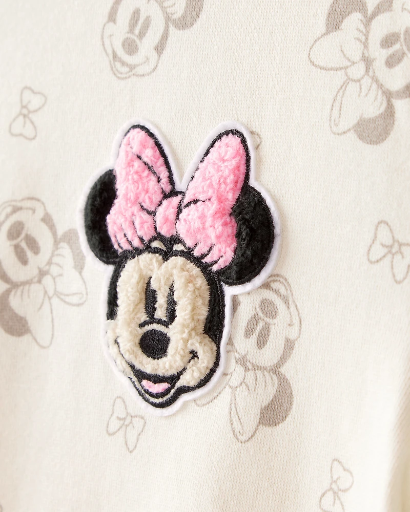 Girls Disney© Minnie Mouse Pullover Sweatshirt - Cream