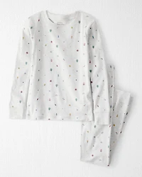 Kid Organic Cotton Pajamas in Nature Icon Print
