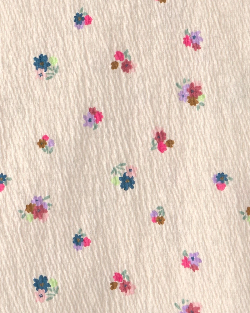Girls Floral Short-Sleeve Top