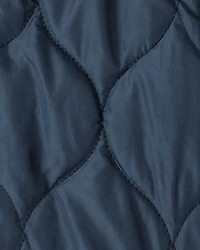 Boys Long-Sleeve Midweight Quilted Bomber Jacket - Navy