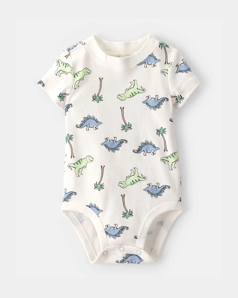 Baby Boy 3-Dinosaur Outfit Set - Grey/White