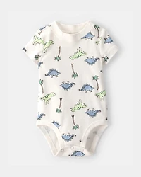 Baby Boy 3-Dinosaur Outfit Set - Grey/White