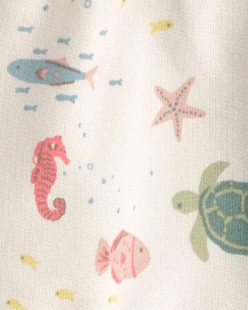 Baby Girl 2-Pack Organic Cotton Shorts in Under the Sea