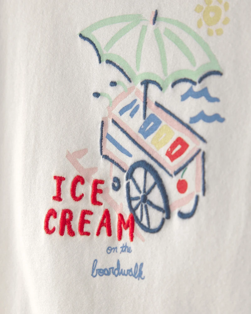 Baby Girl Ice Cream Top - Cream