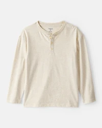 Boys Long-Sleeve Henley - Cream