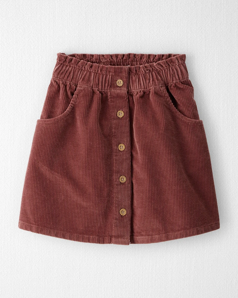 Girls Organic Cotton Corduroy Skirt