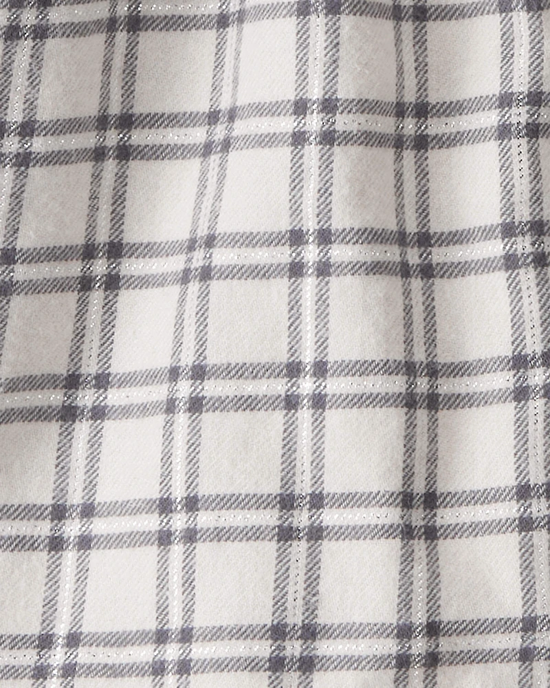 Baby Girl 3-Piece Plaid Top, Pant & Headband Set